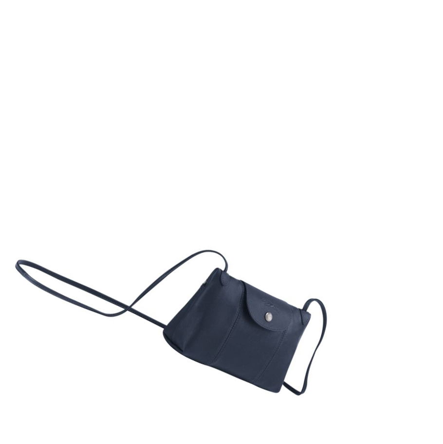 Longchamp Le Pliage Cuir Crossbodytassen Dames Donkerblauw | NL-IQ23190