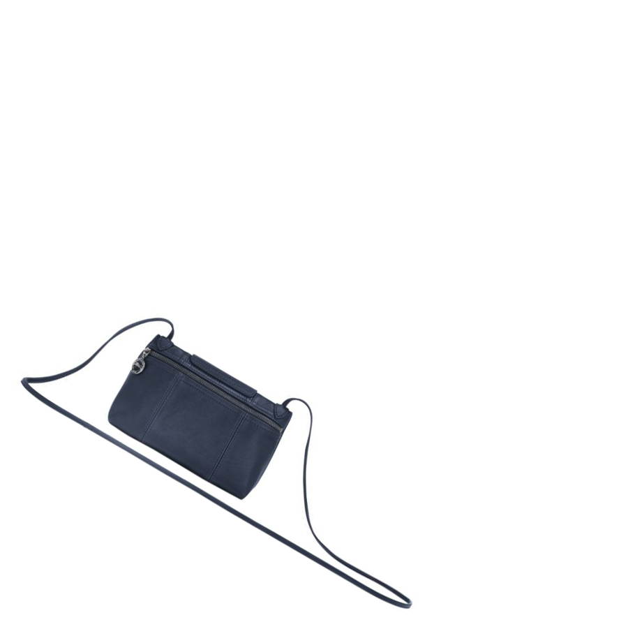 Longchamp Le Pliage Cuir Crossbodytassen Dames Donkerblauw | NL-IQ23190