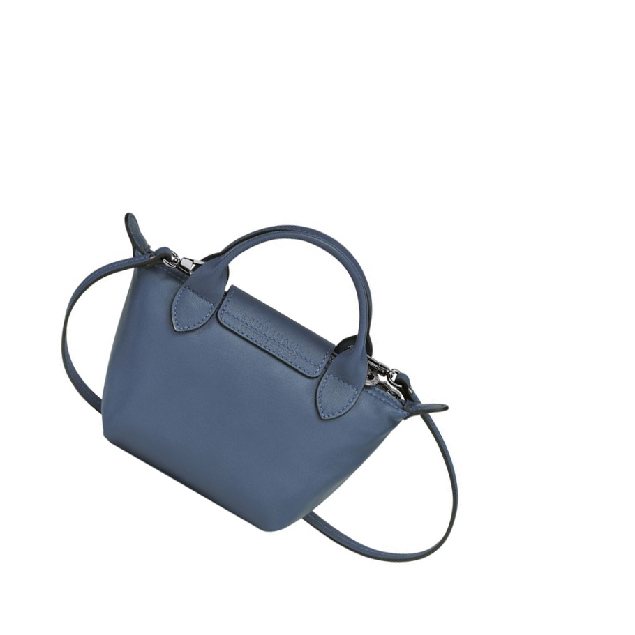 Longchamp Le Pliage Cuir Crossbodytassen Dames Blauw | NL-KN71203