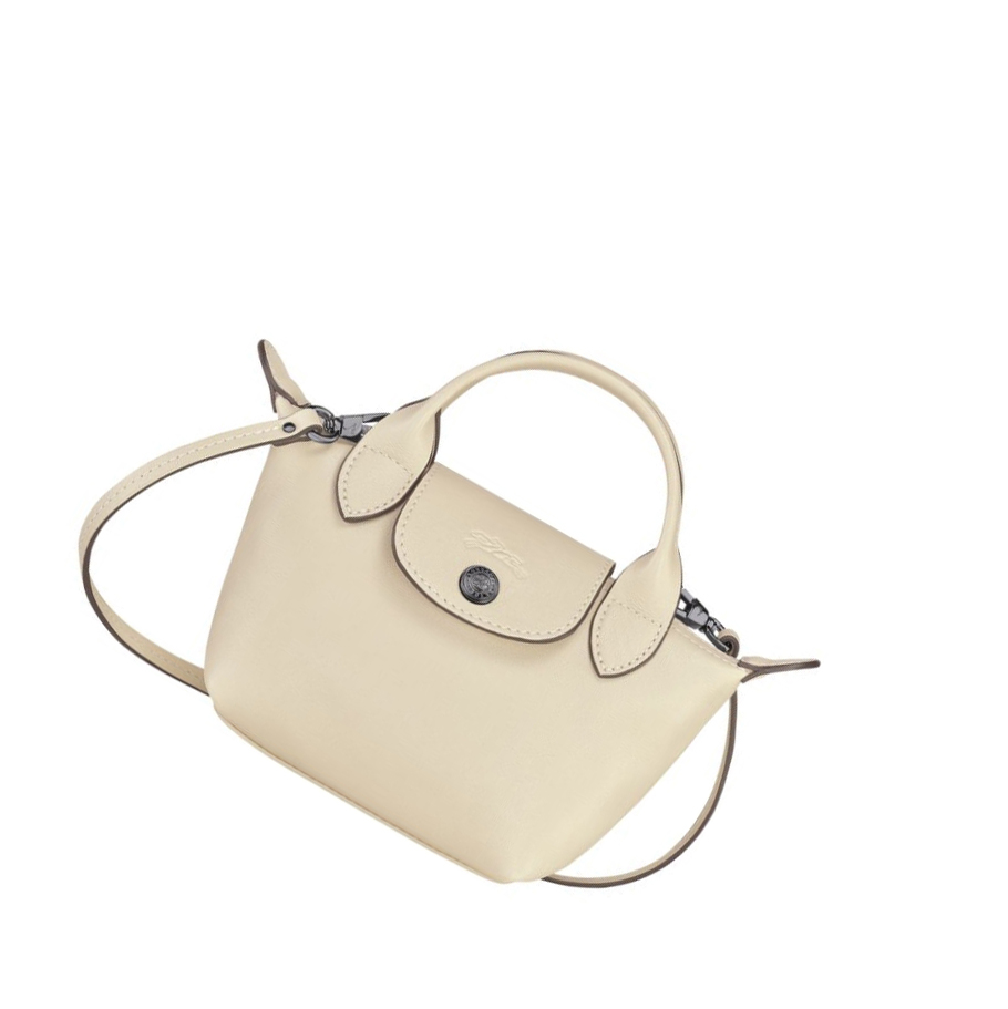 Longchamp Le Pliage Cuir Crossbodytassen Dames Beige | NL-QE16403