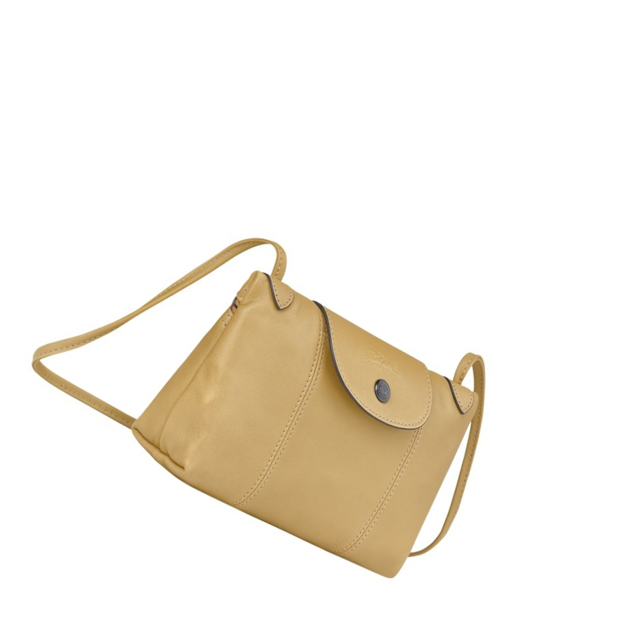 Longchamp Le Pliage Cuir Crossbodytassen Dames Beige | NL-YI87053