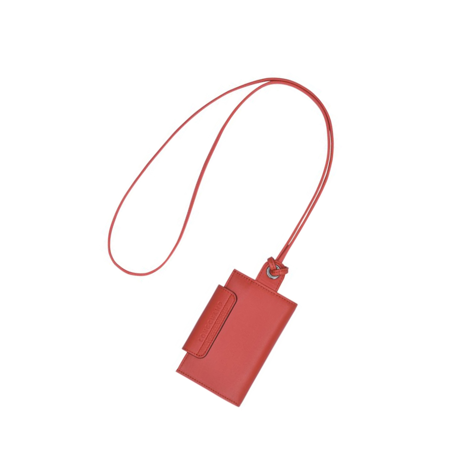 Longchamp Le Pliage Cuir Kaarthouder Dames Rood | NL-NT21685