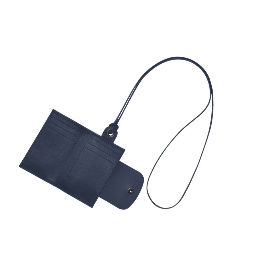 Longchamp Le Pliage Cuir Kaarthouder Heren Donkerblauw | NL-GI23650