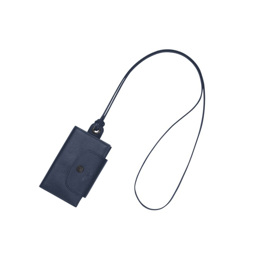 Longchamp Le Pliage Cuir Kaarthouder Heren Donkerblauw | NL-GI23650