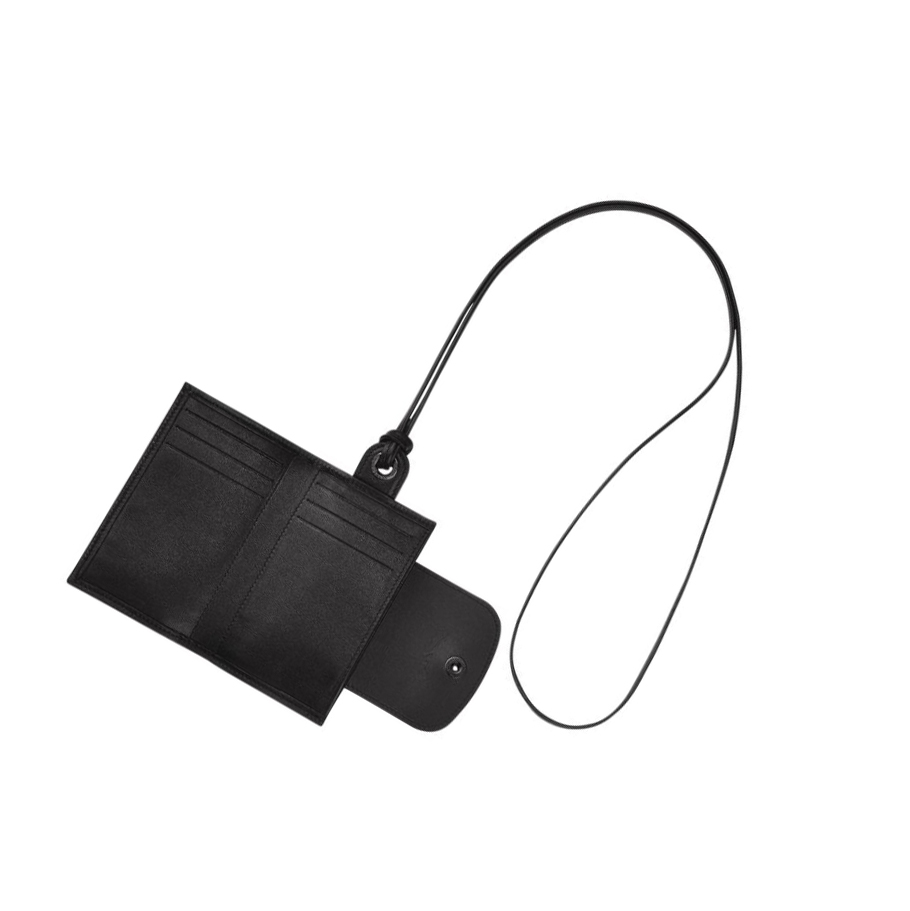 Longchamp Le Pliage Cuir Kaarthouder Heren Zwart | NL-KN30164