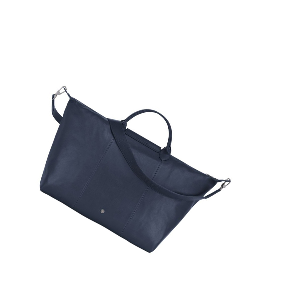 Longchamp Le Pliage Cuir L Reistas Dames Donkerblauw | NL-NC41873