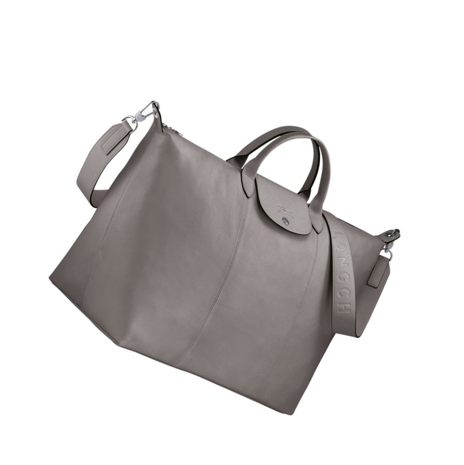 Longchamp Le Pliage Cuir L Reistas Heren Grijs | NL-DL23076
