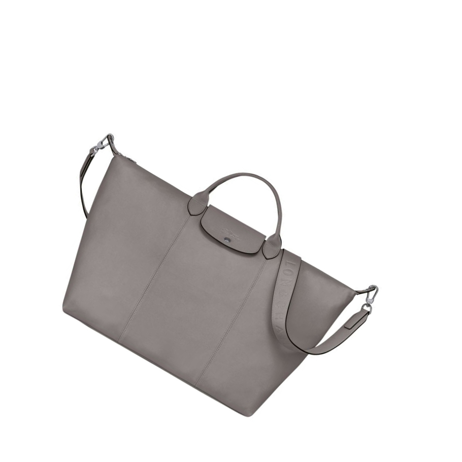 Longchamp Le Pliage Cuir L Reistas Heren Grijs | NL-DL23076