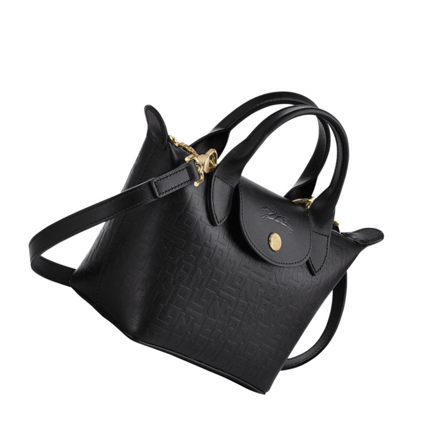 Longchamp Le Pliage Cuir Lgp XS Handtas Dames Zwart | NL-ZX06192