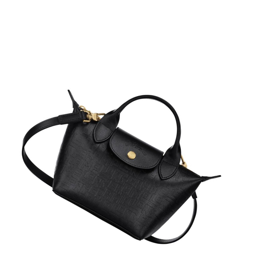 Longchamp Le Pliage Cuir Lgp XS Handtas Dames Zwart | NL-ZX06192