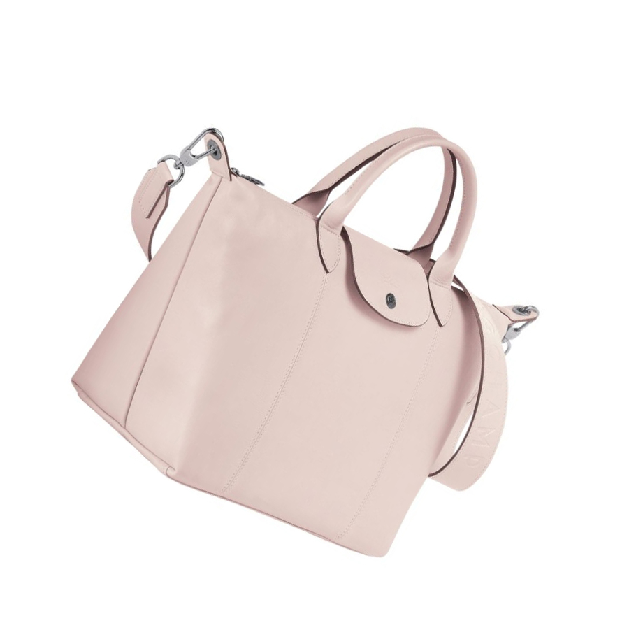 Longchamp Le Pliage Cuir M Handtas Dames Roze | NL-JQ05146