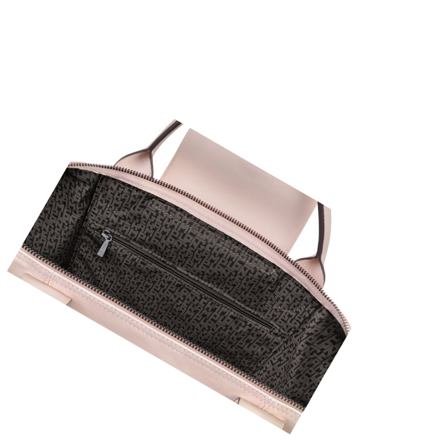 Longchamp Le Pliage Cuir M Handtas Dames Roze | NL-JQ05146