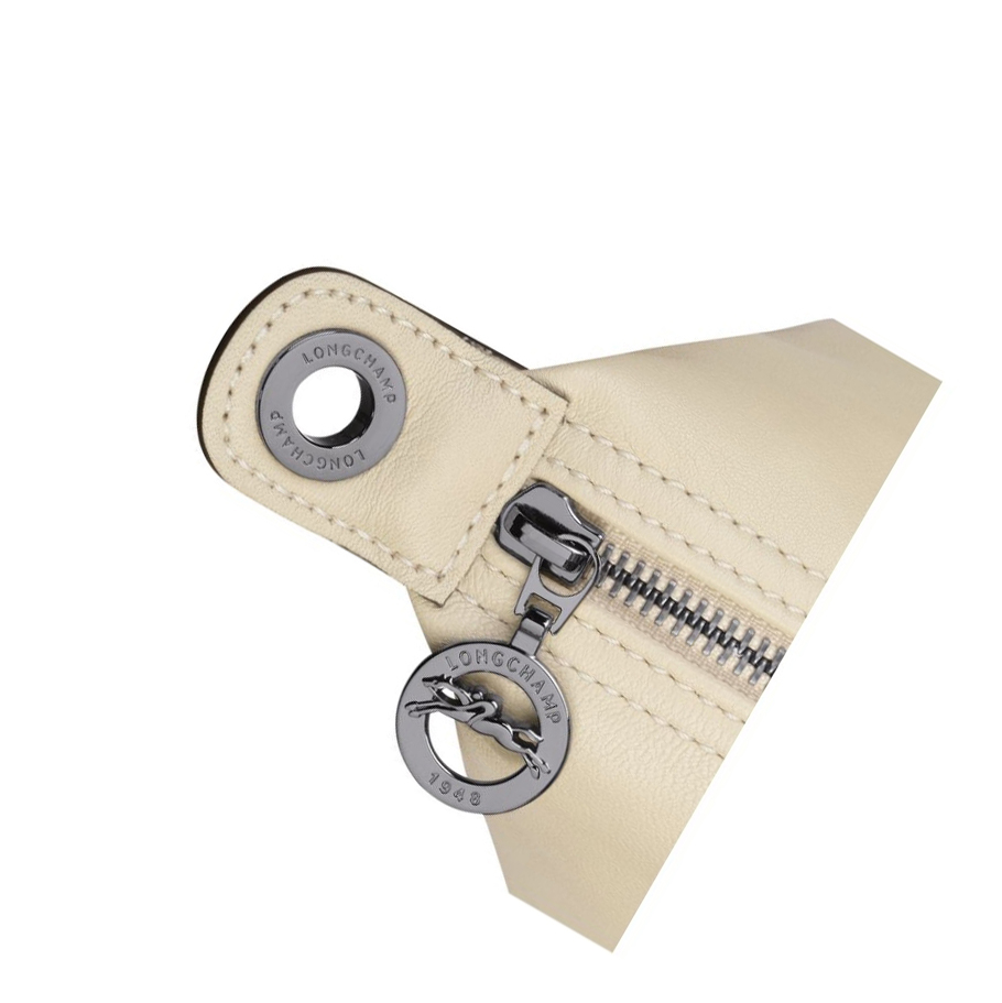 Longchamp Le Pliage Cuir M Handtas Dames Beige | NL-RC57684