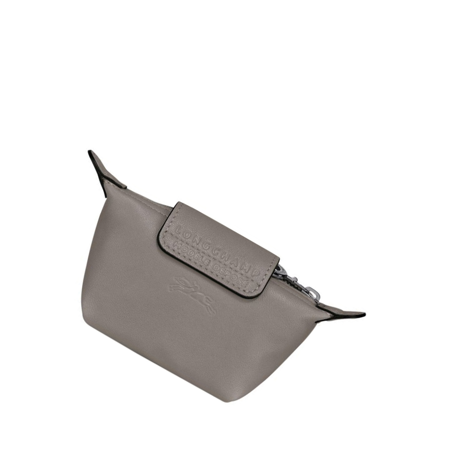 Longchamp Le Pliage Cuir Portemonnee Dames Grijs | NL-CW57043