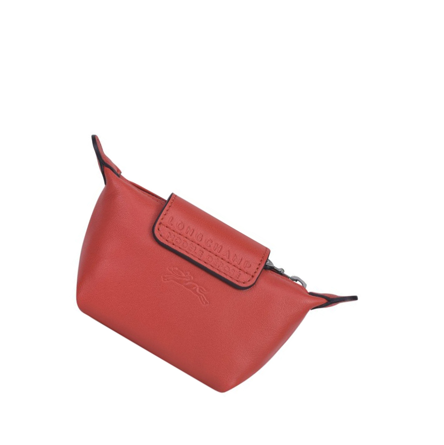 Longchamp Le Pliage Cuir Portemonnee Dames Rood | NL-DT82167