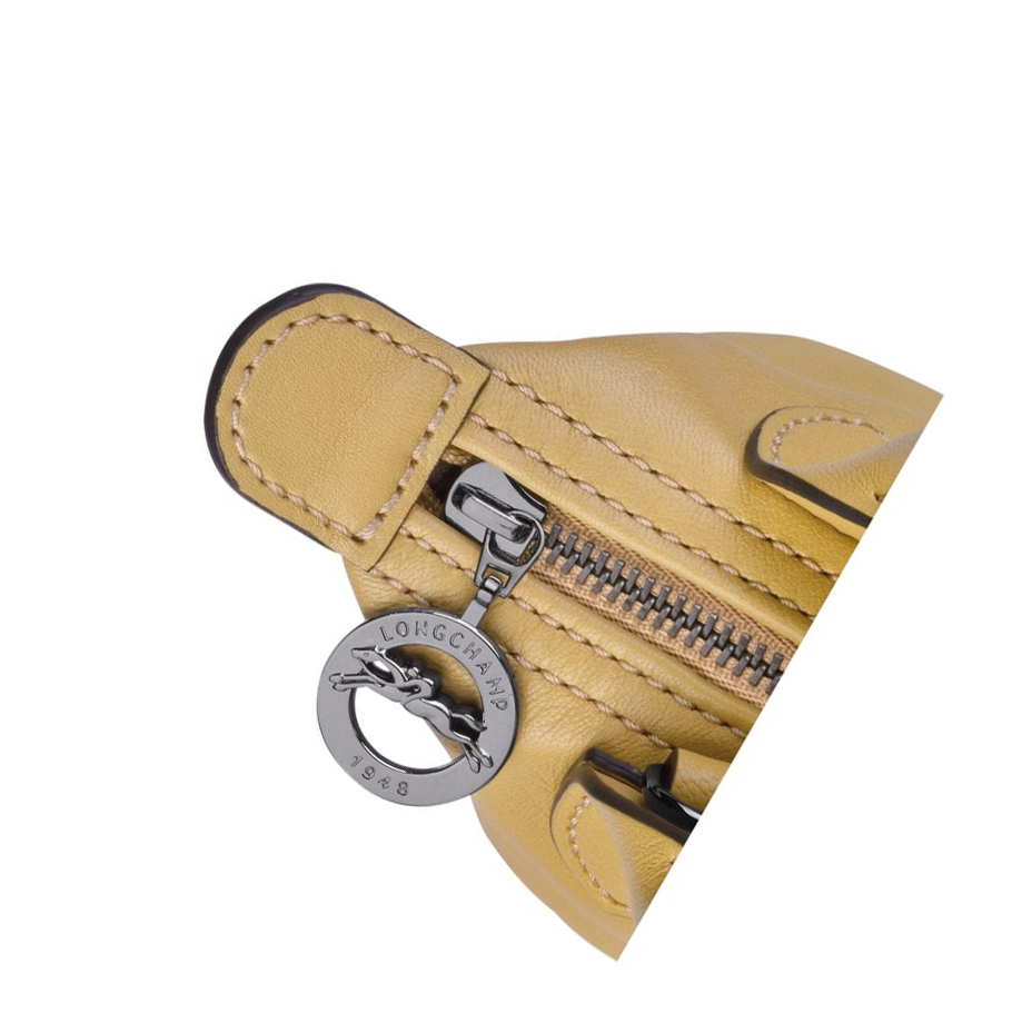 Longchamp Le Pliage Cuir Portemonnee Dames Beige | NL-EF39452