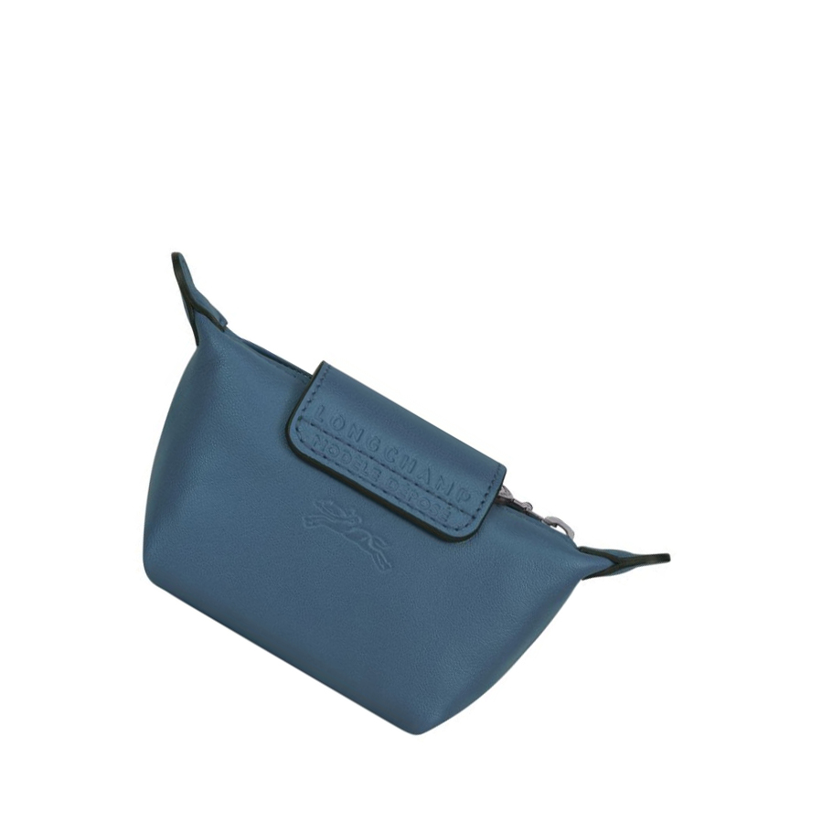 Longchamp Le Pliage Cuir Portemonnee Dames Blauw | NL-UC26894