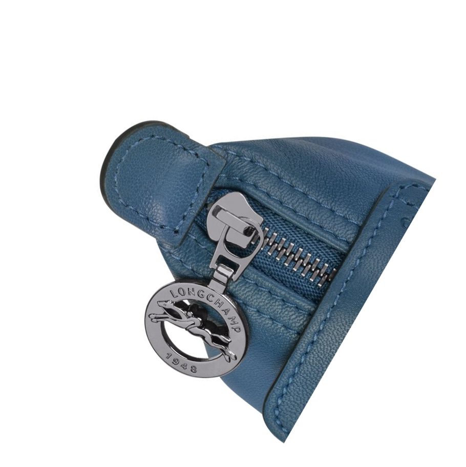 Longchamp Le Pliage Cuir Portemonnee Dames Blauw | NL-UC26894