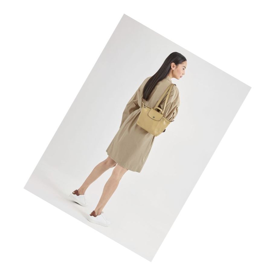Longchamp Le Pliage Cuir Rugzak Dames Beige | NL-FM15204