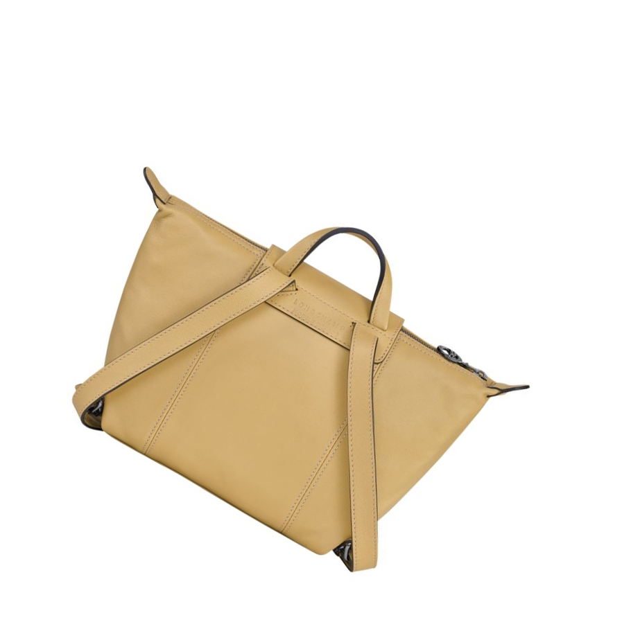 Longchamp Le Pliage Cuir Rugzak Dames Beige | NL-FM15204