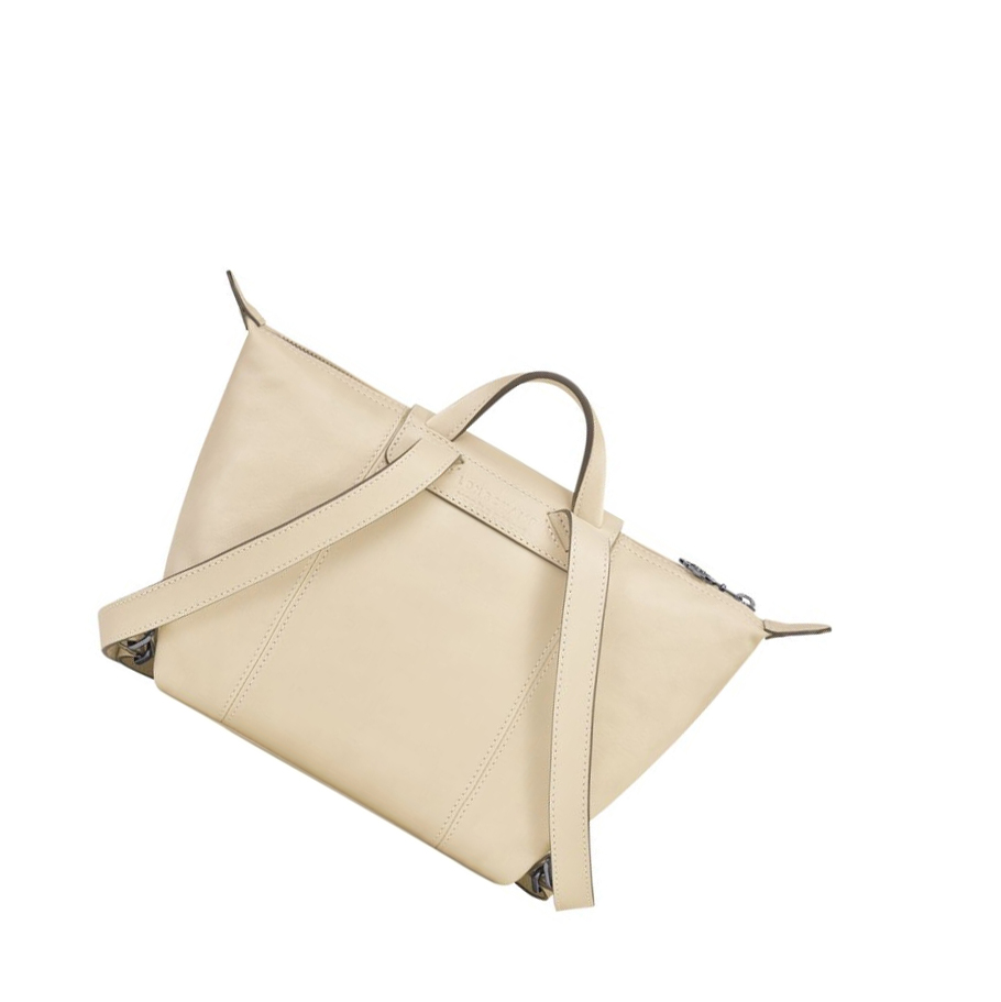 Longchamp Le Pliage Cuir Rugzak Dames Beige | NL-TA57813