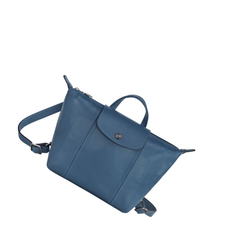 Longchamp Le Pliage Cuir Rugzak Dames Blauw | NL-RG73948