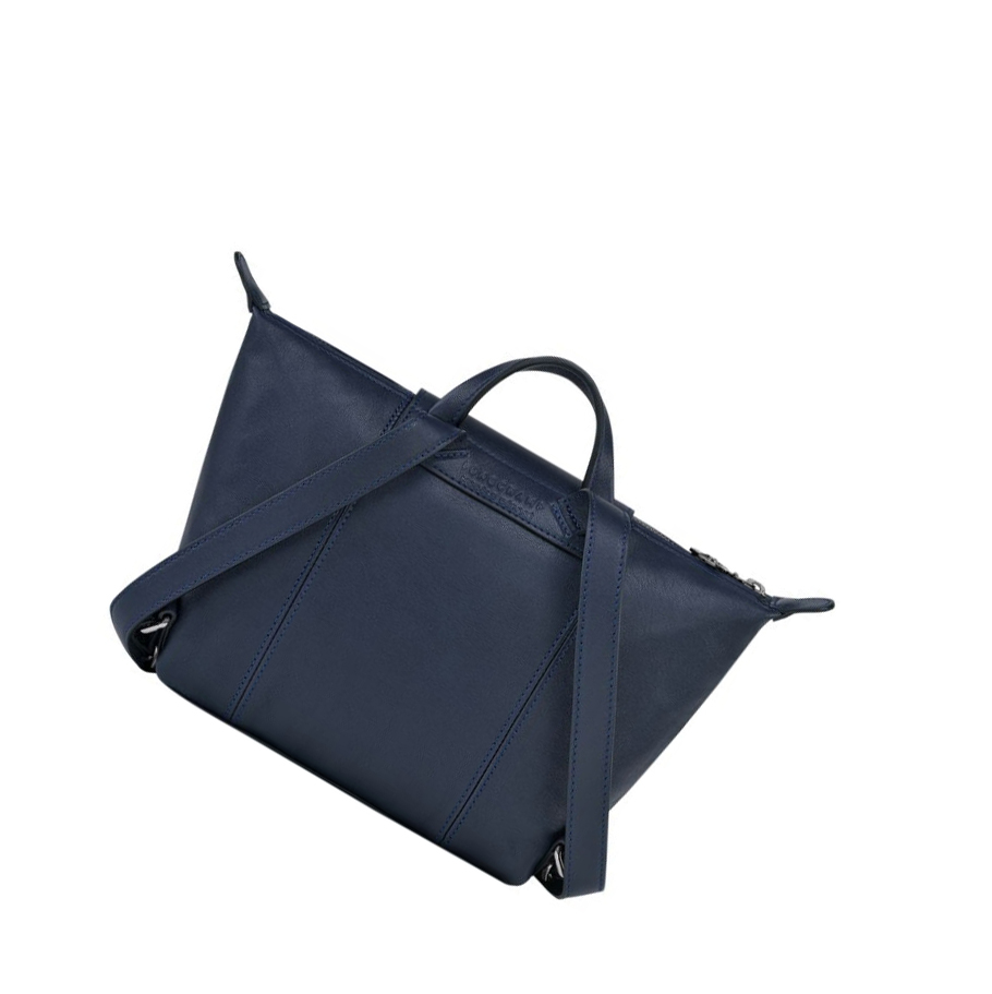 Longchamp Le Pliage Cuir Rugzak Dames Donkerblauw | NL-PR72316
