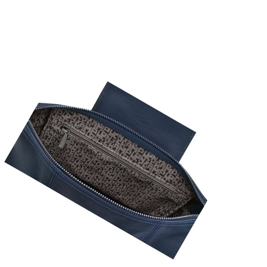 Longchamp Le Pliage Cuir Rugzak Dames Donkerblauw | NL-PR72316