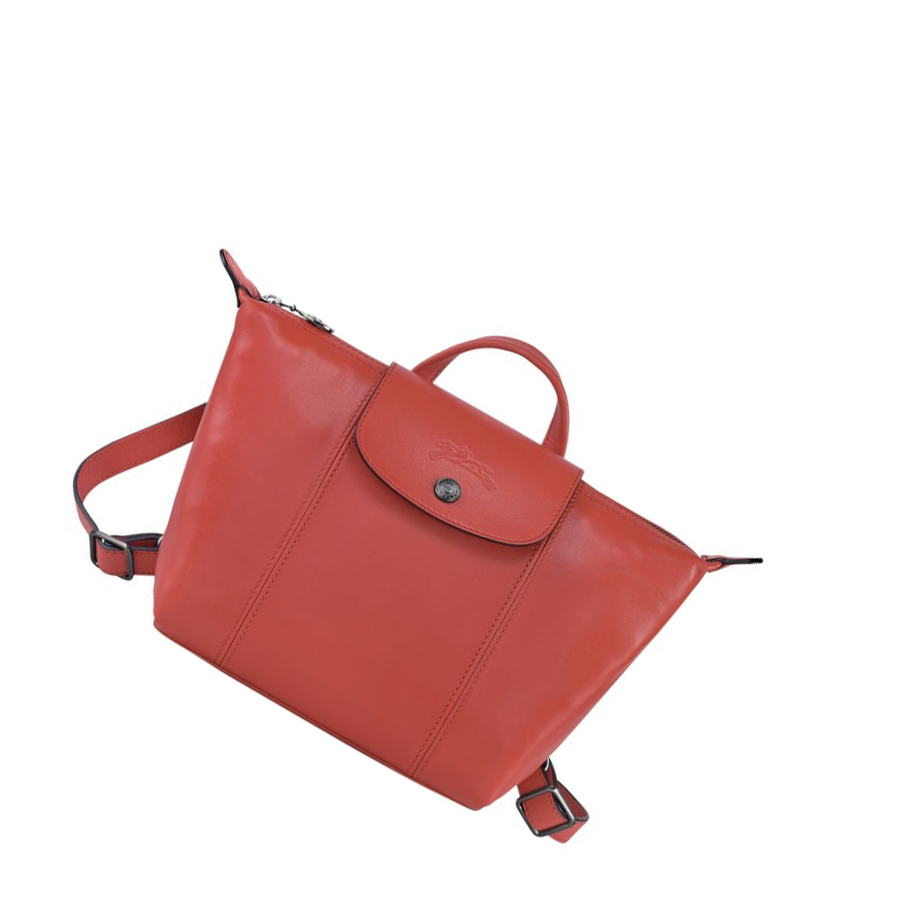 Longchamp Le Pliage Cuir Rugzak Dames Rood | NL-KU93685