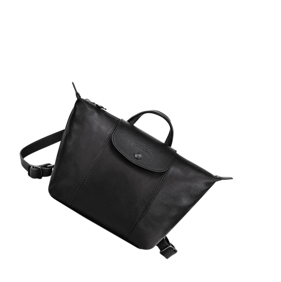 Longchamp Le Pliage Cuir Rugzak Dames Zwart | NL-AB50174