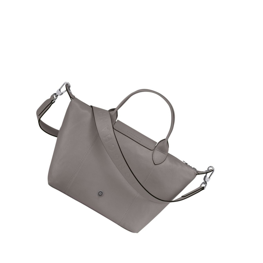 Longchamp Le Pliage Cuir S Handtas Dames Grijs | NL-EG36154