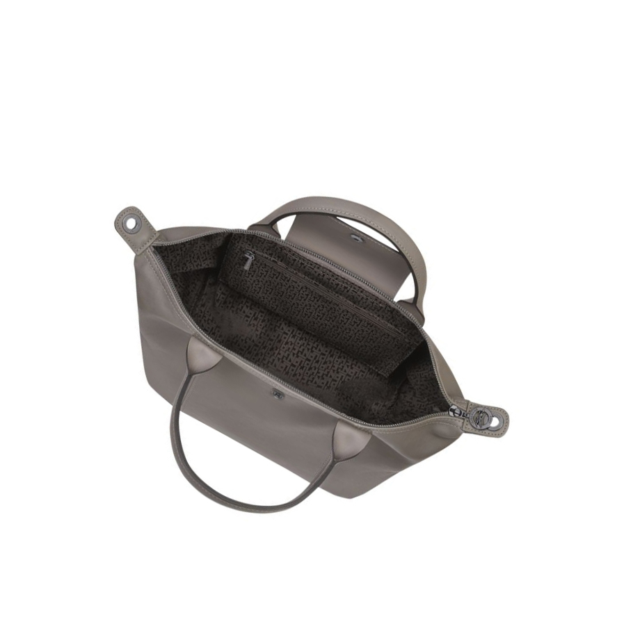 Longchamp Le Pliage Cuir S Handtas Dames Grijs | NL-EG36154