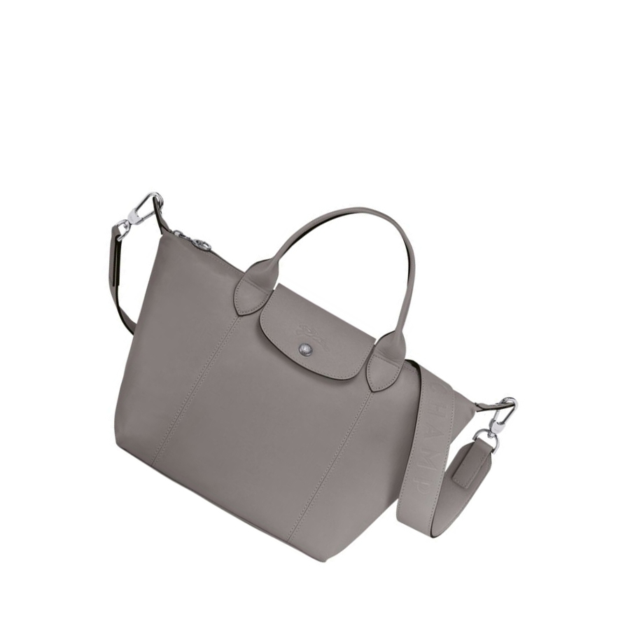 Longchamp Le Pliage Cuir S Handtas Dames Grijs | NL-EG36154