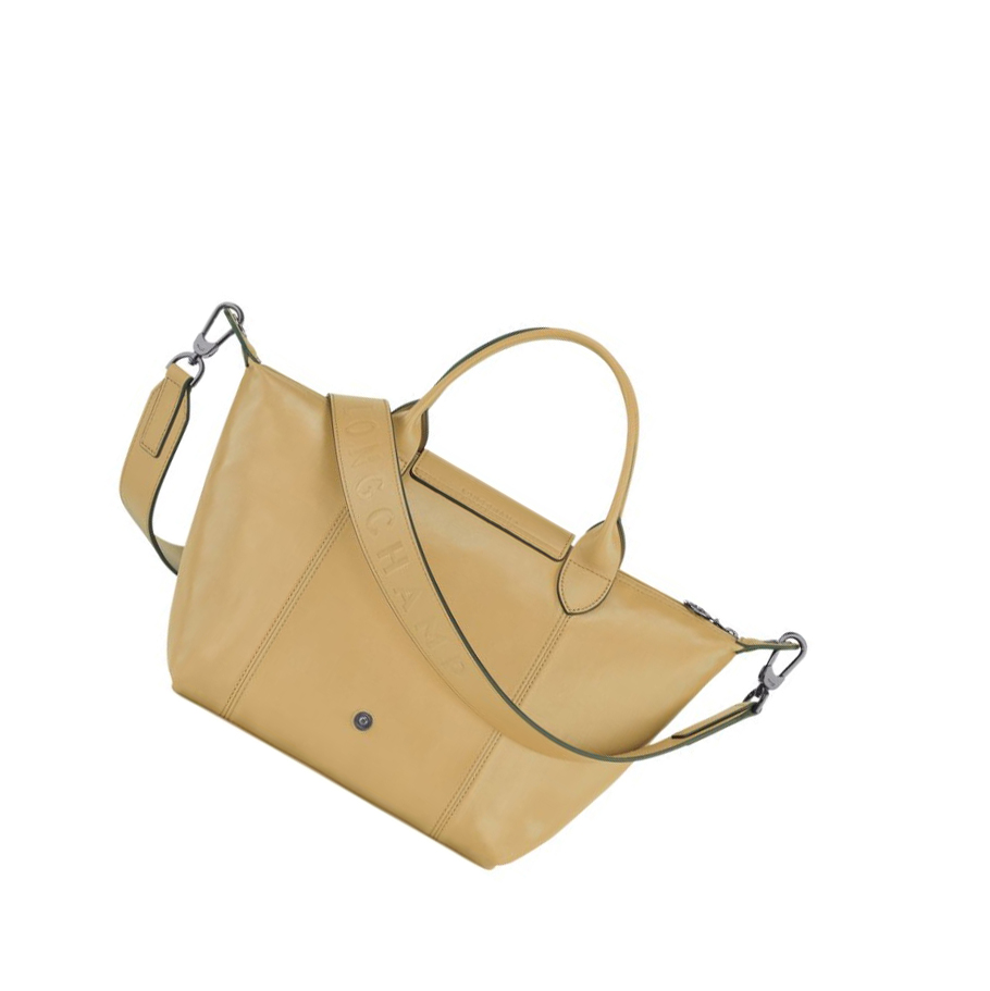 Longchamp Le Pliage Cuir S Handtas Dames Beige | NL-JX89604