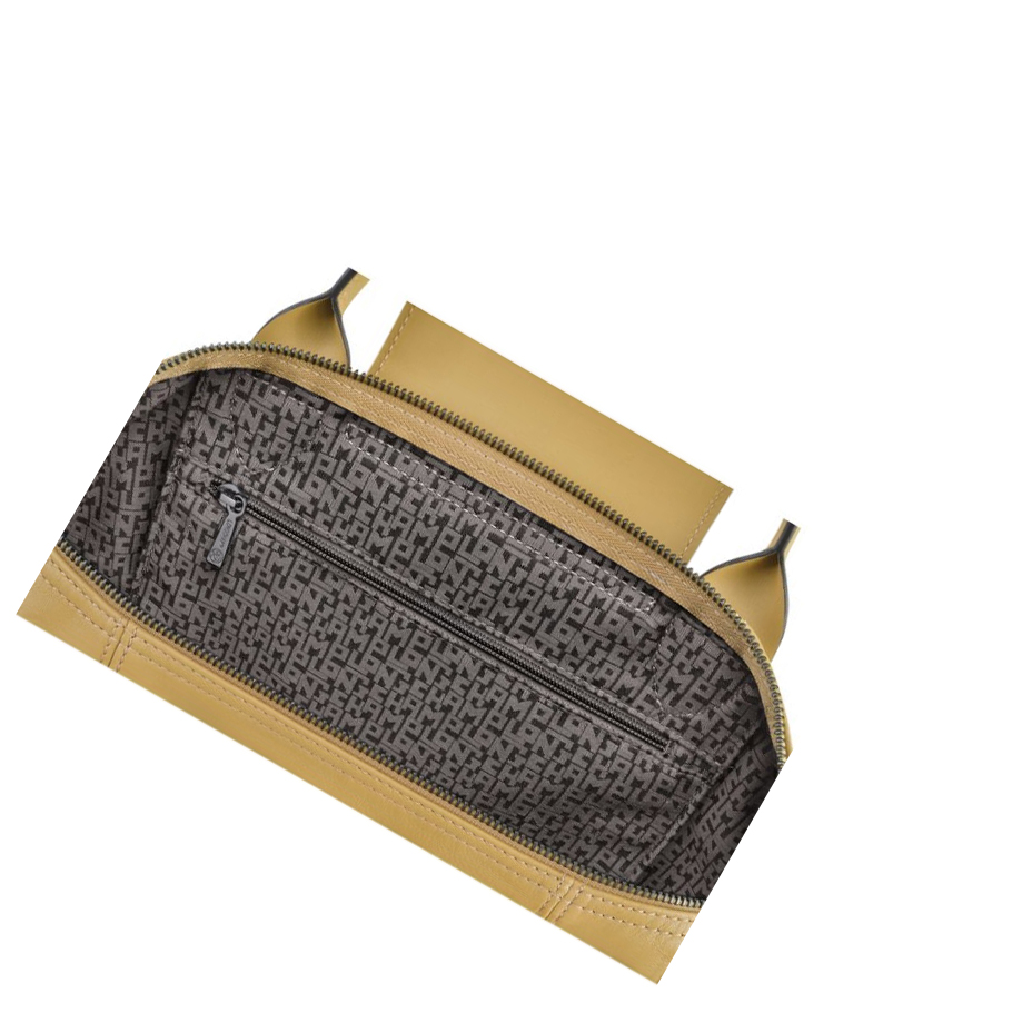 Longchamp Le Pliage Cuir S Handtas Dames Beige | NL-JX89604