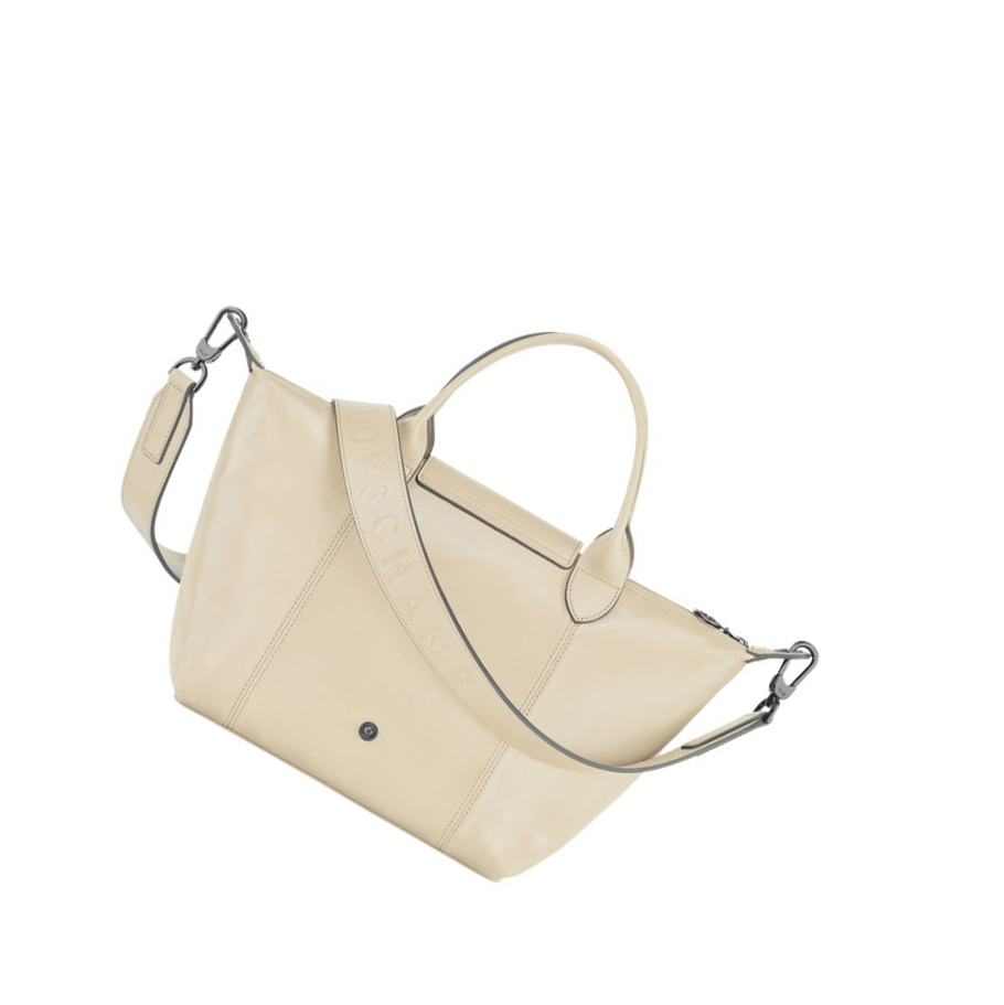 Longchamp Le Pliage Cuir S Handtas Dames Beige | NL-KF35942