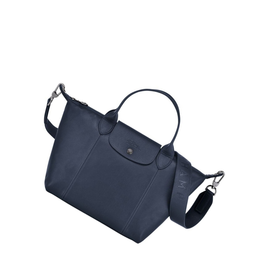 Longchamp Le Pliage Cuir S Handtas Dames Donkerblauw | NL-OB02791
