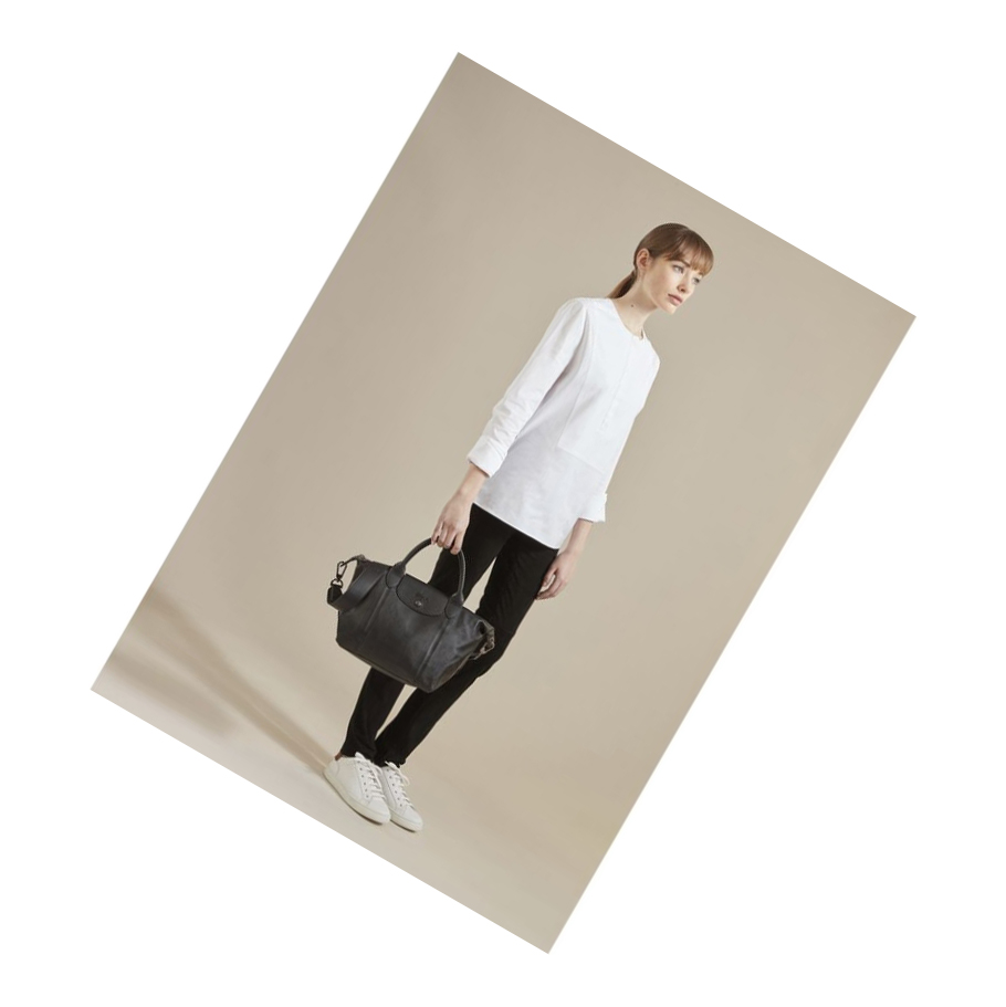 Longchamp Le Pliage Cuir S Handtas Dames Zwart | NL-ZI84029