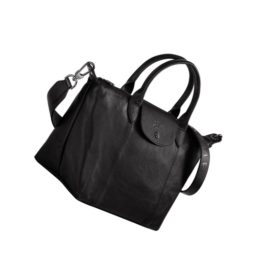 Longchamp Le Pliage Cuir S Handtas Dames Zwart | NL-ZI84029