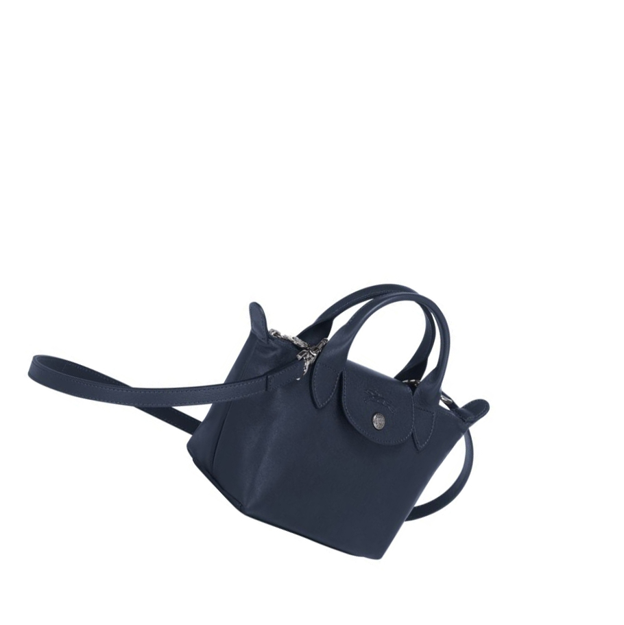 Longchamp Le Pliage Cuir XS Handtas Dames Donkerblauw | NL-BO91862