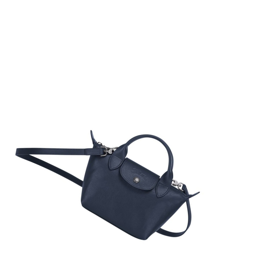Longchamp Le Pliage Cuir XS Handtas Dames Donkerblauw | NL-BO91862