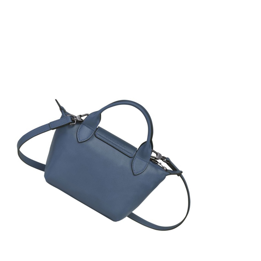Longchamp Le Pliage Cuir XS Handtas Dames Blauw | NL-HT03862