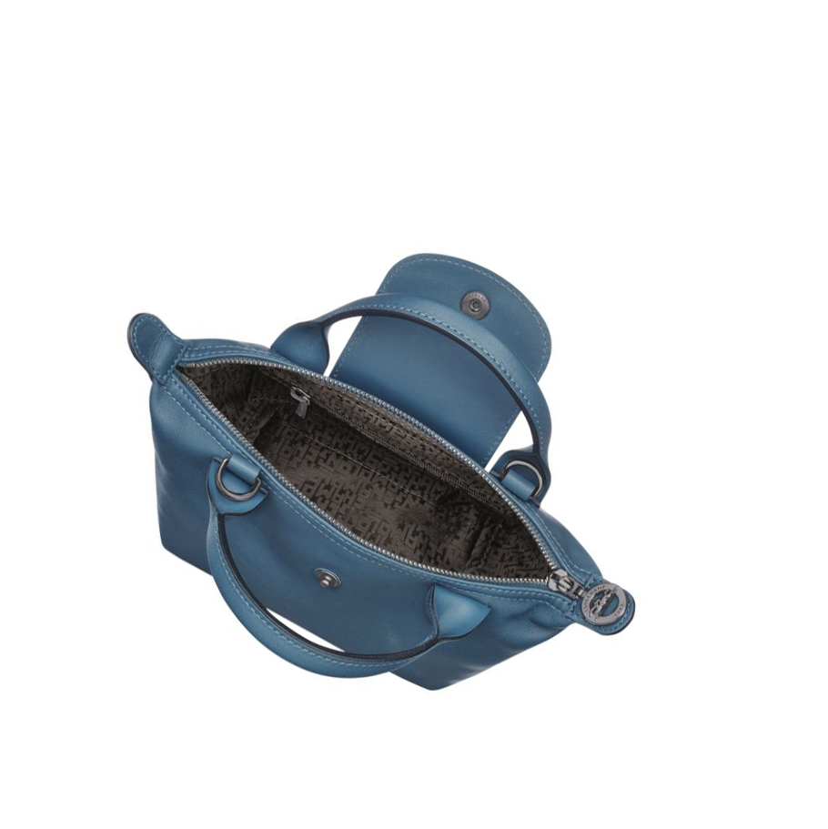 Longchamp Le Pliage Cuir XS Handtas Dames Blauw | NL-HT03862