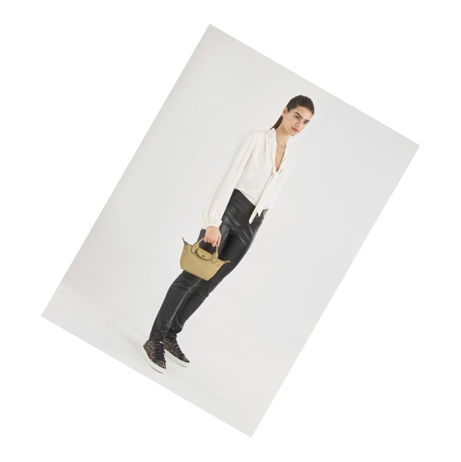 Longchamp Le Pliage Cuir XS Handtas Dames Beige | NL-SY93246