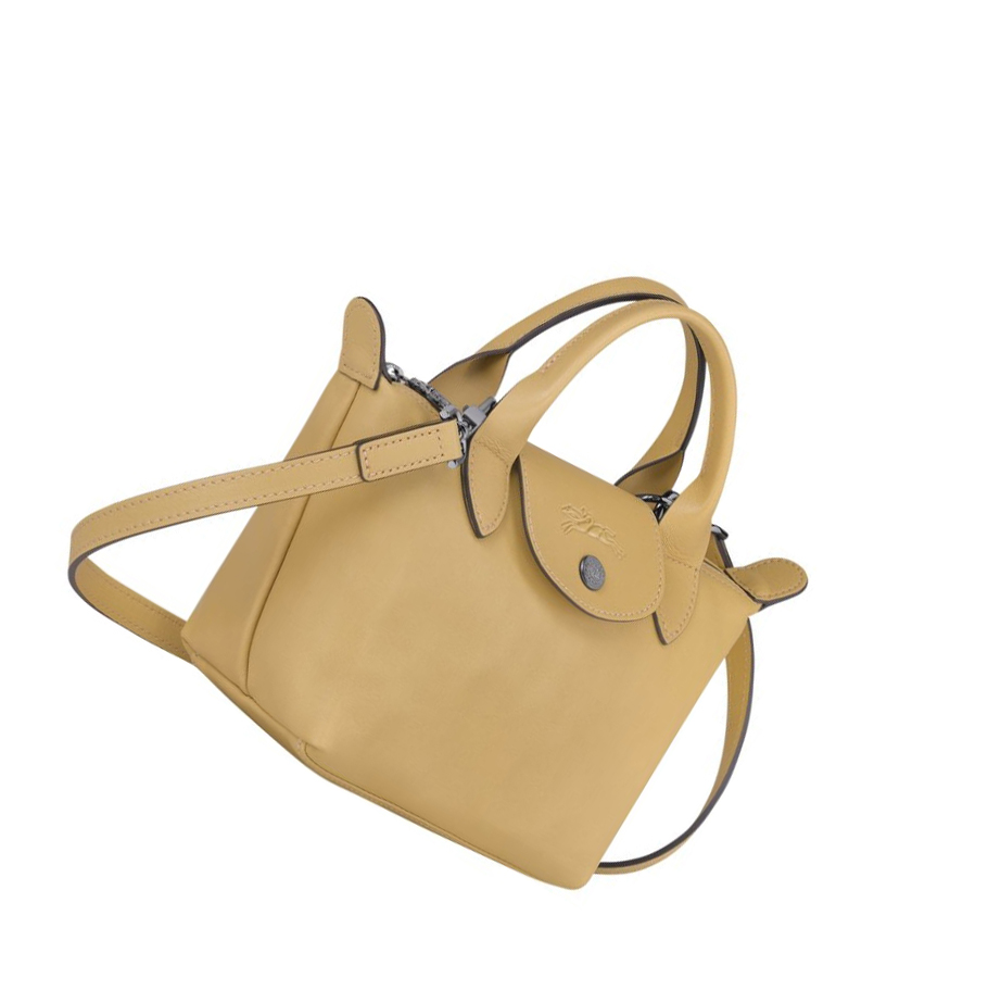 Longchamp Le Pliage Cuir XS Handtas Dames Beige | NL-SY93246