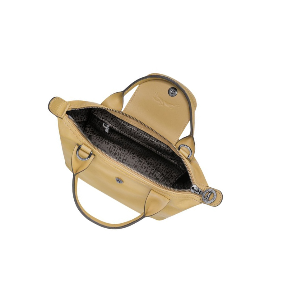 Longchamp Le Pliage Cuir XS Handtas Dames Beige | NL-SY93246