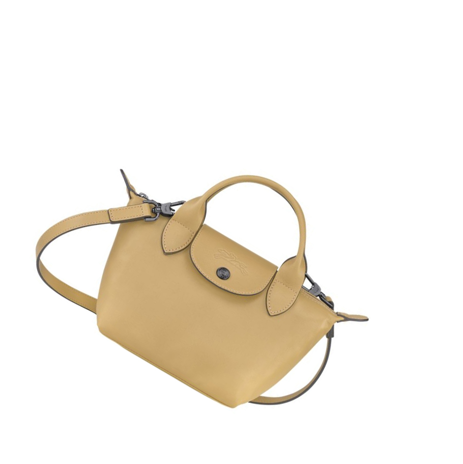 Longchamp Le Pliage Cuir XS Handtas Dames Beige | NL-SY93246