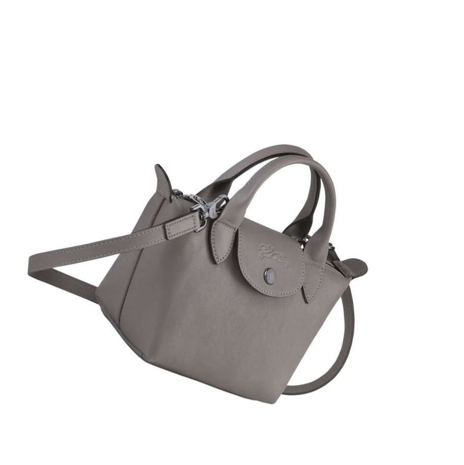 Longchamp Le Pliage Cuir XS Handtas Dames Grijs | NL-UD62905
