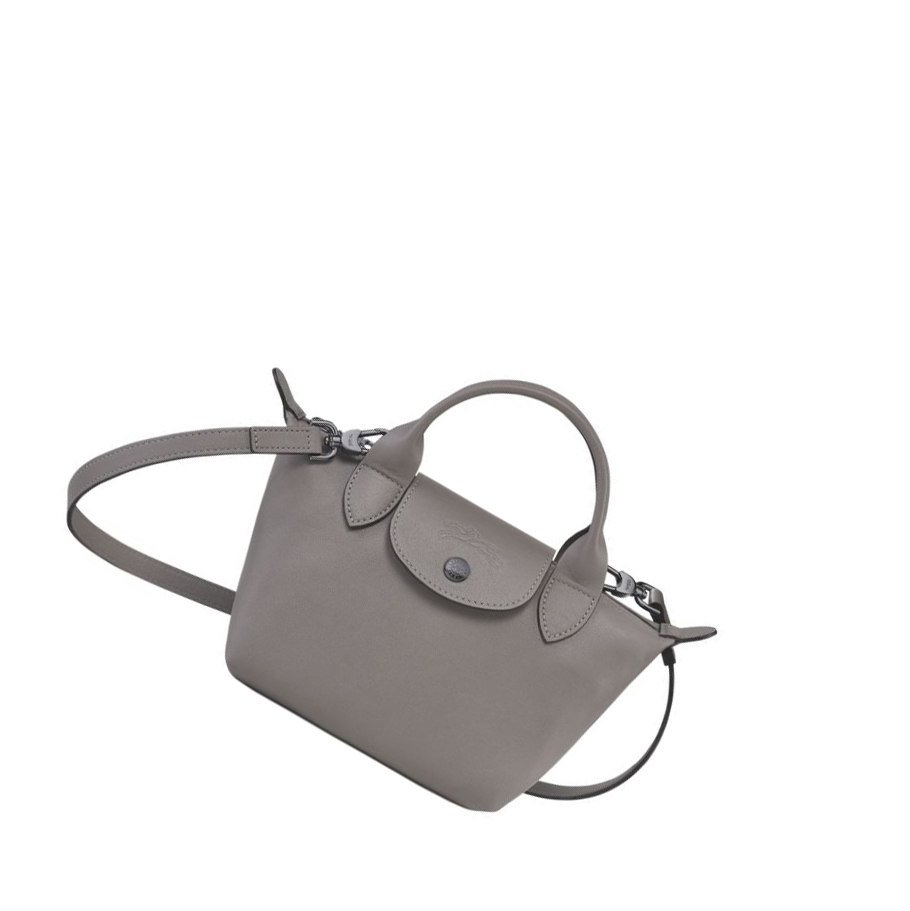 Longchamp Le Pliage Cuir XS Handtas Dames Grijs | NL-UD62905