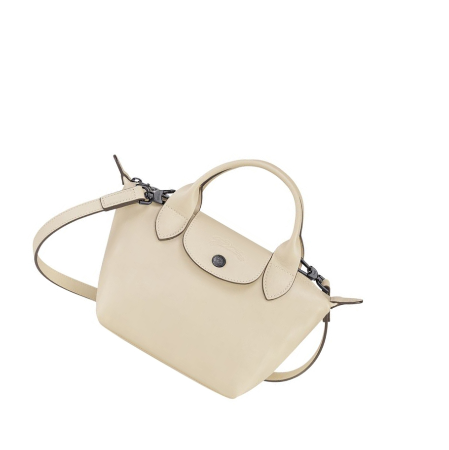 Longchamp Le Pliage Cuir XS Handtas Dames Beige | NL-ZC59627